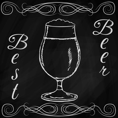 hand drawn sketch of beer