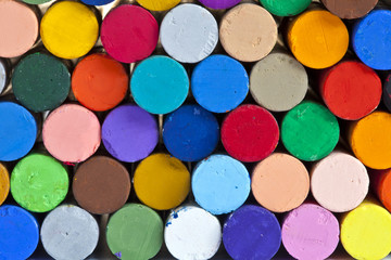 Color oil pastel, oil crayon, color chalk, color circles