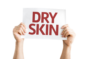 Dry Skin card isolated on white background