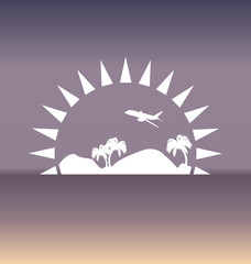 Design template with summer holiday background