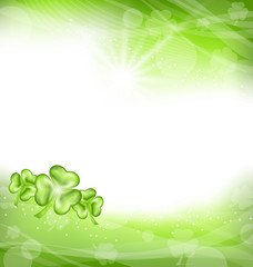 St. Patrick Day green clover background