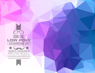 Low Poly trangular trendy hipster background