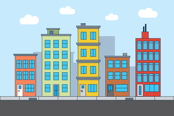 Obraz premium city street illustration