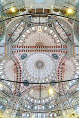 Dome painting of Fatih Mosque in Istanbul, Turkey