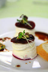 red root and goat cheese