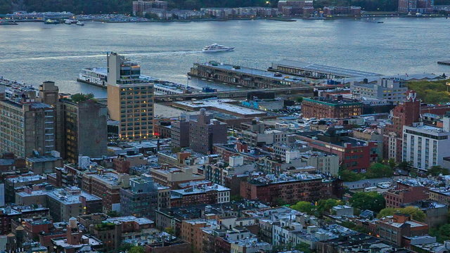 top view of the Manhattan skyline, New York city