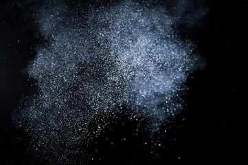 abstract white powder explosion