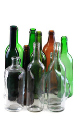 empty glass bottles