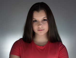 Photo of cute brunette young girl