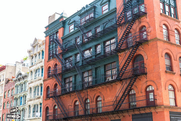 Obraz premium Soho building facades in Manhattan New York City
