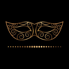 delicate golden mask