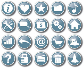 internet web icon set button vector
