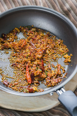Fried curry chili