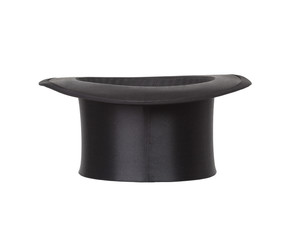 Alte Zylinder. Black top hat on white