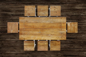 Contemporary Decoration Wooden Table Design Concept