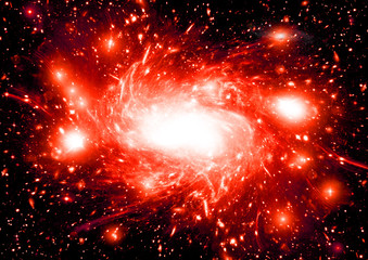 Fototapeta premium Stars of a planet and galaxy in a free space