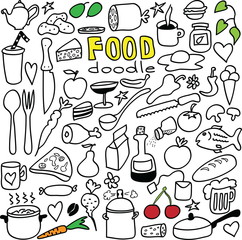doodle food illustration