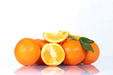 orange fruit on the white background