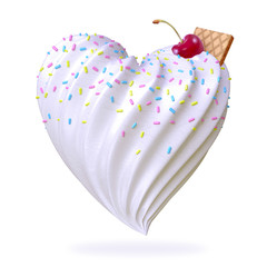 heart shaped ice cream
