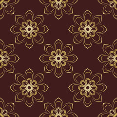 Floral Seamless  Pattern. Orient Abstract Background