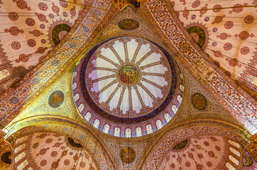 Dome of Sultan Ahmet Mosque (Blue Mosque) in Istanbul, Turkey
