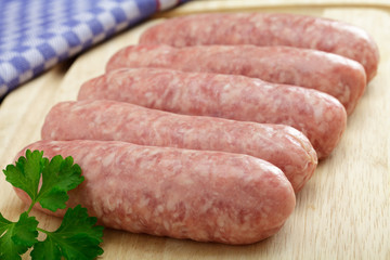 Frische grobe Bratwurst