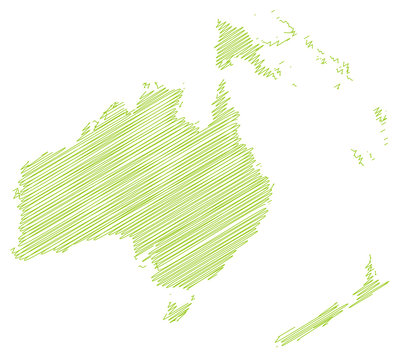 Landkarte *** scribbled Australien