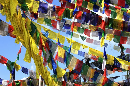 Buddhist prayer flags. Thrangu Tashi Y.monastery-Nepal. 0992