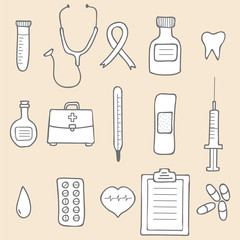 Medical icon set.