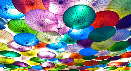colorful umbrellas - Powered by Adobe