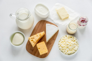 Assortment of dairy products