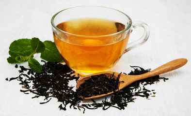 Cup of tea with  mint