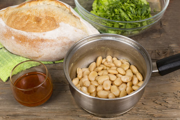 baked beans in a saucepan