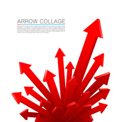 Arrow explosion red