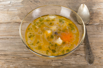 fish soup peasant with a quenelle