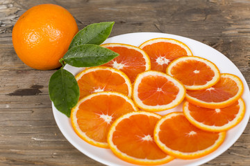 red orange sliced