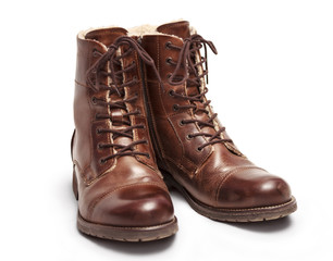 winter leather shoes