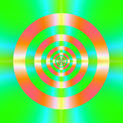 Orange Pink Green and Turquoise Rings