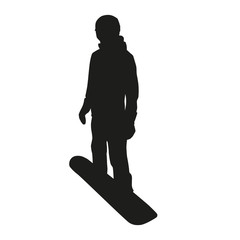 Vector snowboarder silhouette