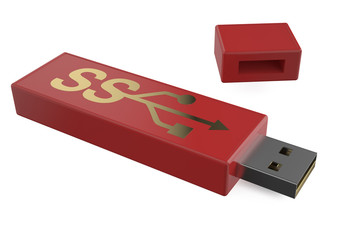 USB flash drive ss 3.0 red