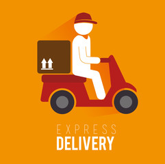 Delivery design over yellow background vector illustration