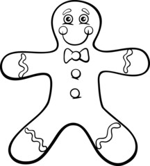 Obraz premium gingerbread man coloring page