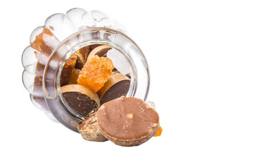 Mix sugar variety in a glass jar