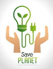 Ecology design, vector illustration.