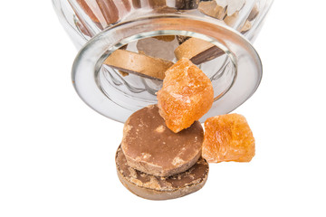 Mix sugar variety in a glass jar