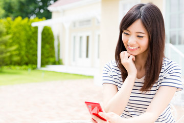young asian woman relaxing lifestyle image