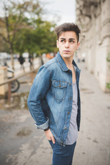 young handsome alternative dark model man