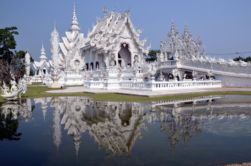 White temple. Rong Khun temple, Chiang Rai, Thailand