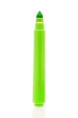 Green marker isolated on white background