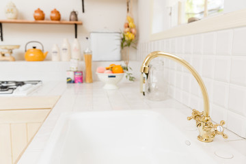 water tap in kitchen